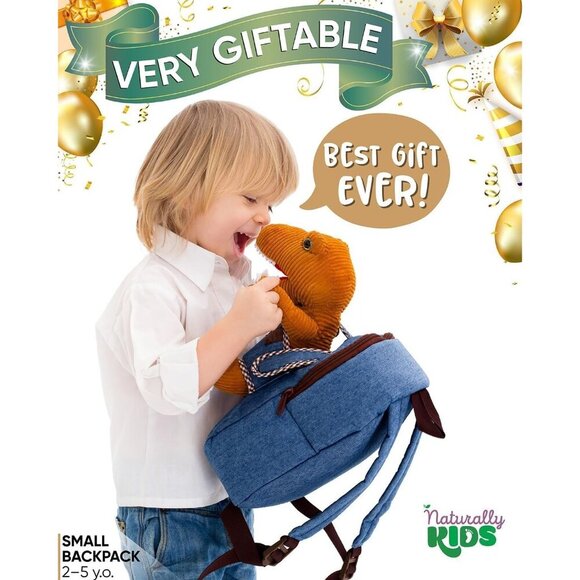 🆕 Boys Blue Dinosaur Toys kids 3-5 Gifts Birthday Toddler Backpack - Picture 4 of 8